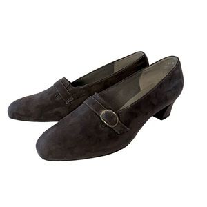 Vintage 90s Easy Street Gray Velvety Heels 10M